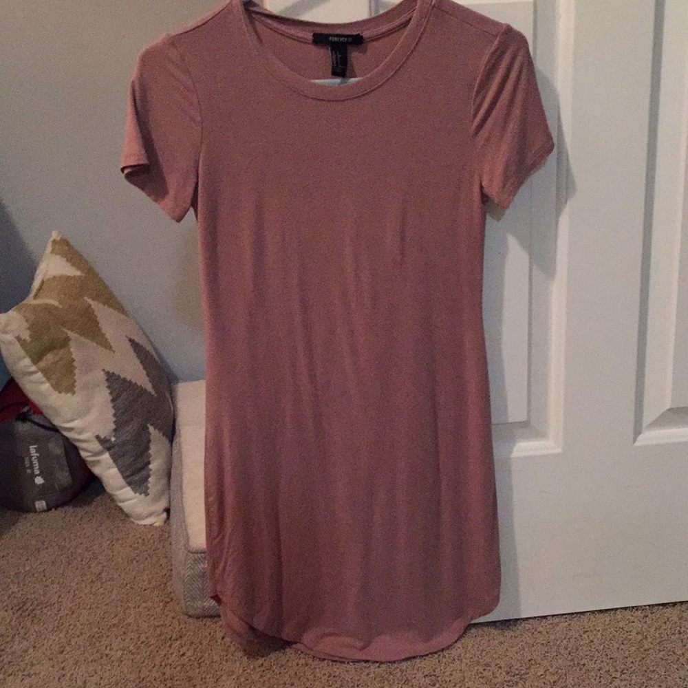 Nude color dress, fitted